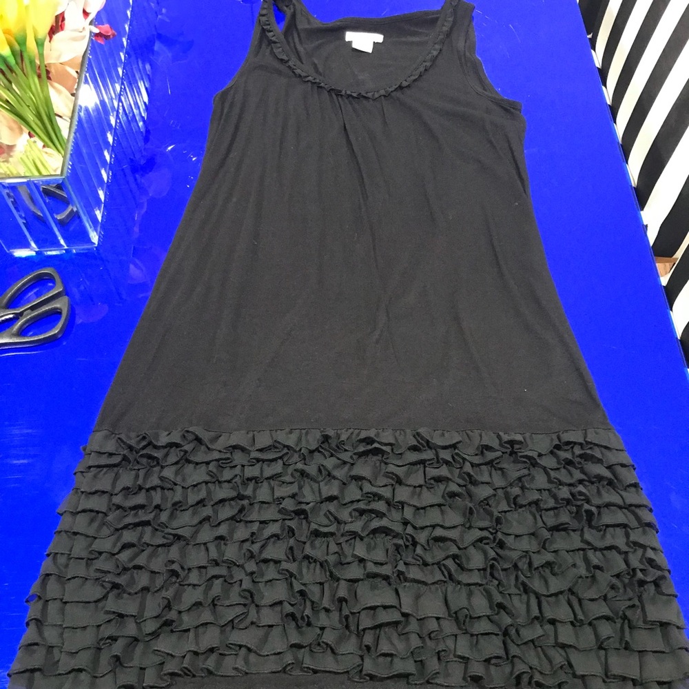 Kensie girl ruffled tank dress black size small